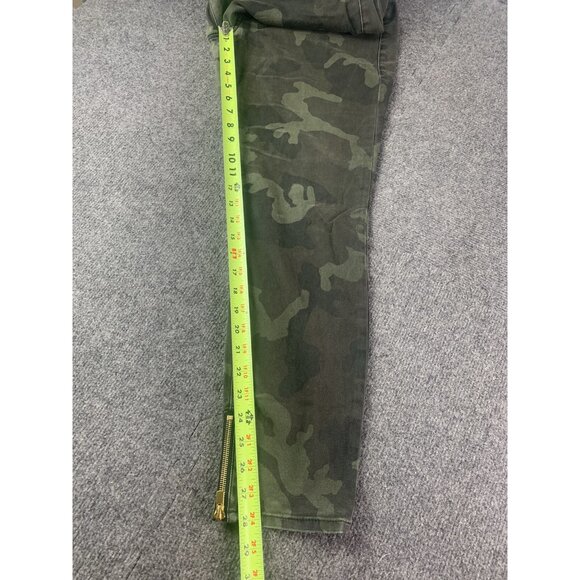 True Religión Jennie Curvy Skinny Womens Camo Jeans Size 33 Green - Picture 8 of 9